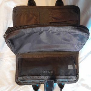 Sephora - makeup bag - brown - multi compartment